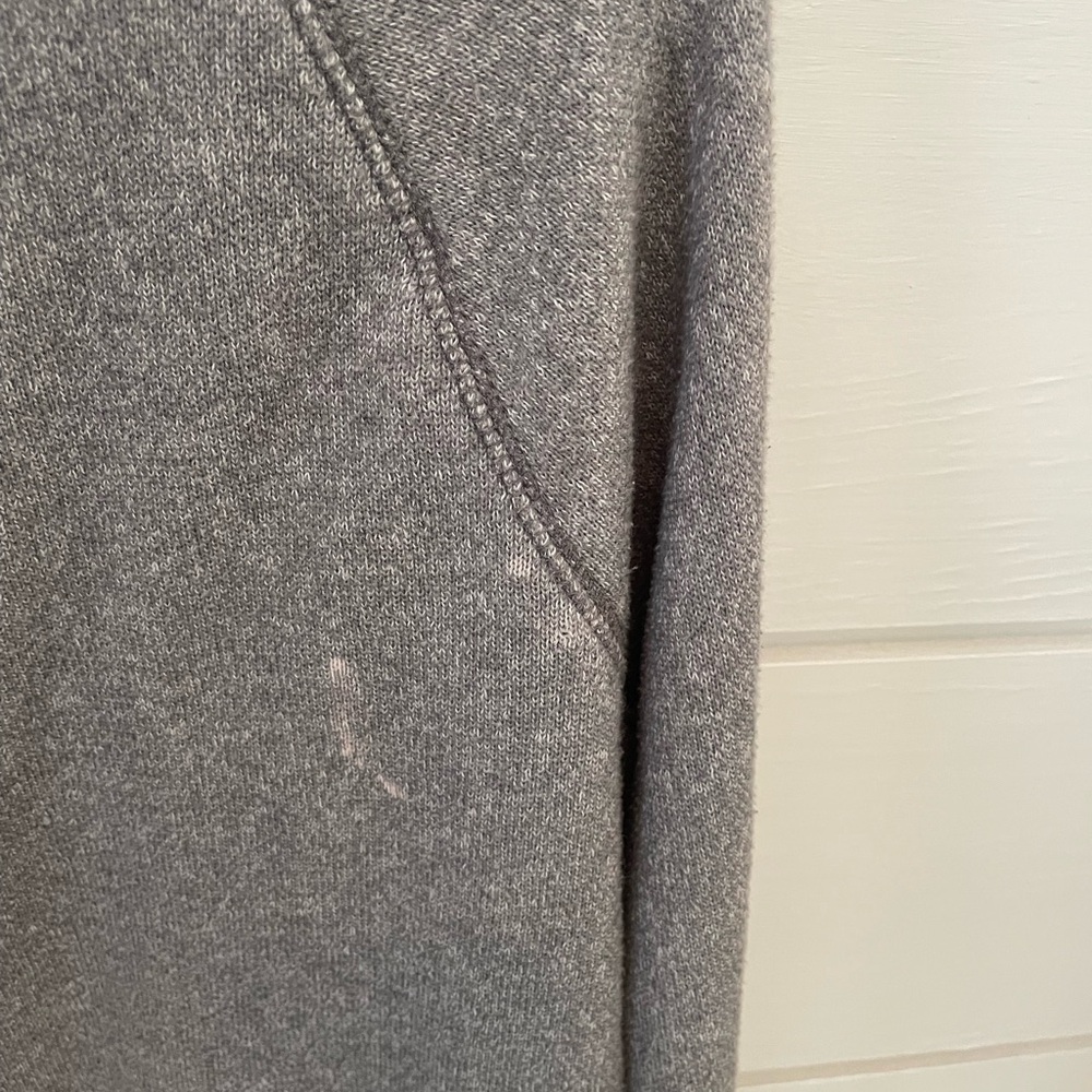 2017 PINK Victoria's Secret Charcoal Crew Neck cropped sweatshirt Sz sm pullover - Picture 6 of 8